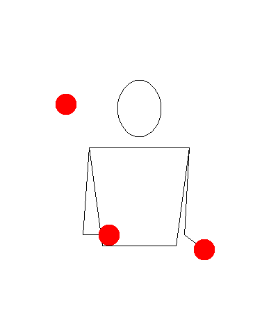 Animated GIF of the 531 pattern with reduced gravity, showing higher arcing throws