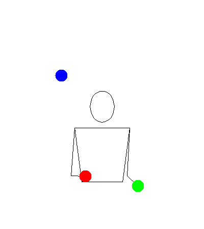 Animated GIF of the 531 pattern with balls coloured by orbit